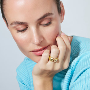 Anillo Bubty acabado oro amarillo 18k