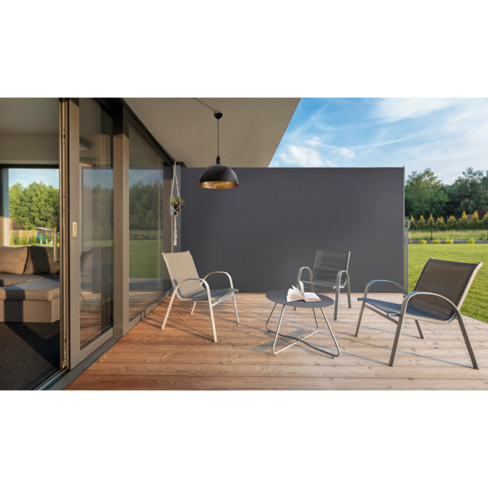 Paravent rétractable premium gris anthracite