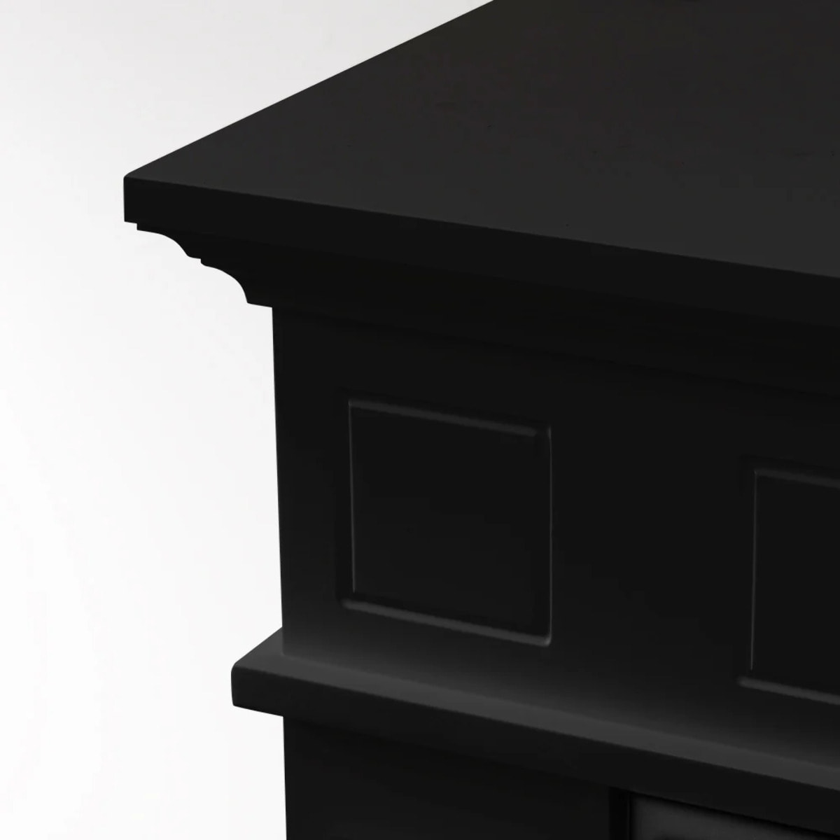Jefferson - Camino Elettrico da Terra con Effetto Fiamma 89,5x90,5x28 cm in Legno Nero
