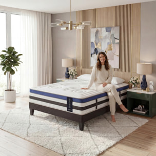 Matelas Quintessence, Mémoire de Forme, Mousse Haute Densité & Hyper Soft, 30 cm, Accueil Enveloppant, Soutien Ferme