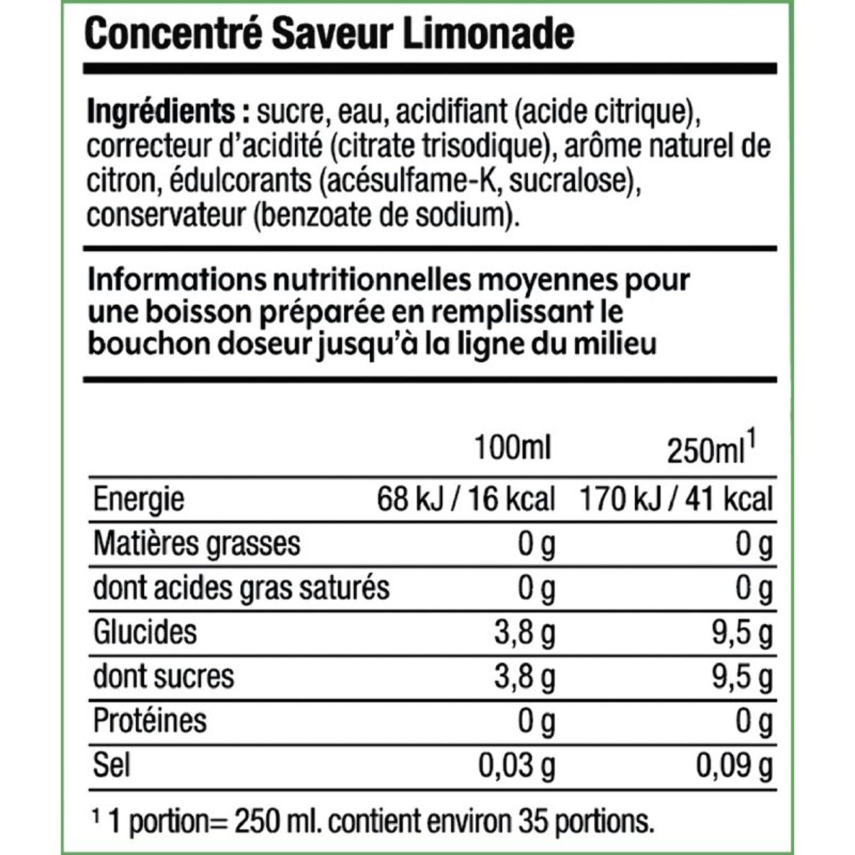 Concentré SODASTREAM LIMONADE 440ml