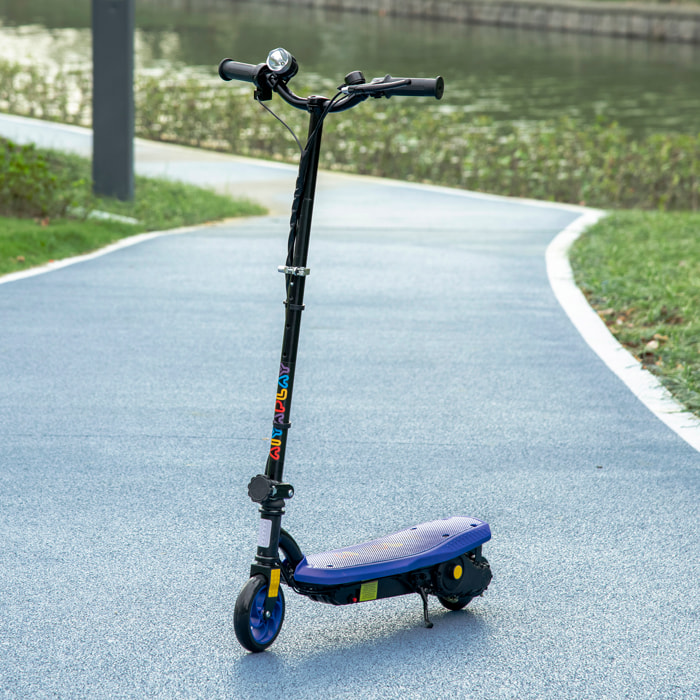 Trottinette électrique 120 W pliable pour enfant 7-14 ans 12 Km/h max. autonomie 10 Km max. bleu