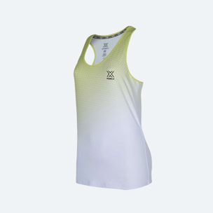 Camiseta sin mangas MUNICH Top Club de poliéster-elastano blanco/lima