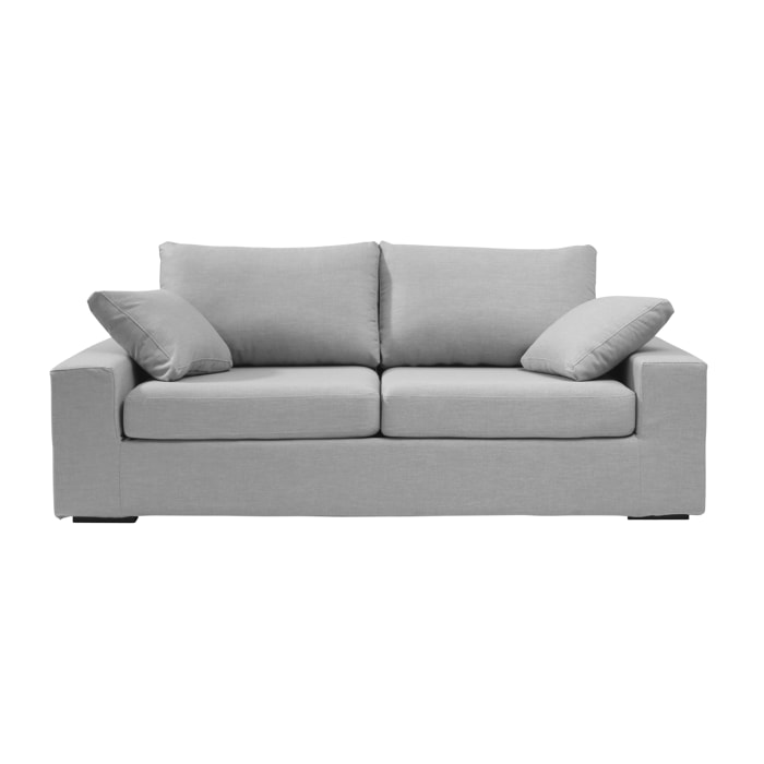 Canapé convertible 6 cm DEULE 3 pl 193 cm tissu Tradition Gris Clair - Fabriqué en France