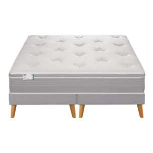 Ensemble LE VISIONNAIRE, matelas H27 ressorts ensachés, ferme, 2 sommiers