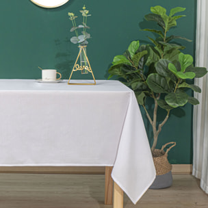 Nappe rectangulaire enduite et anti tache - Blanc