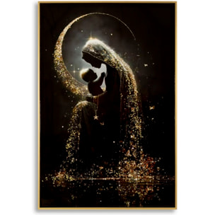 STAMPA DECORATA SU TELA LACCATA C/CORNICE MATERNITY -A- CM 60X3,5
X90