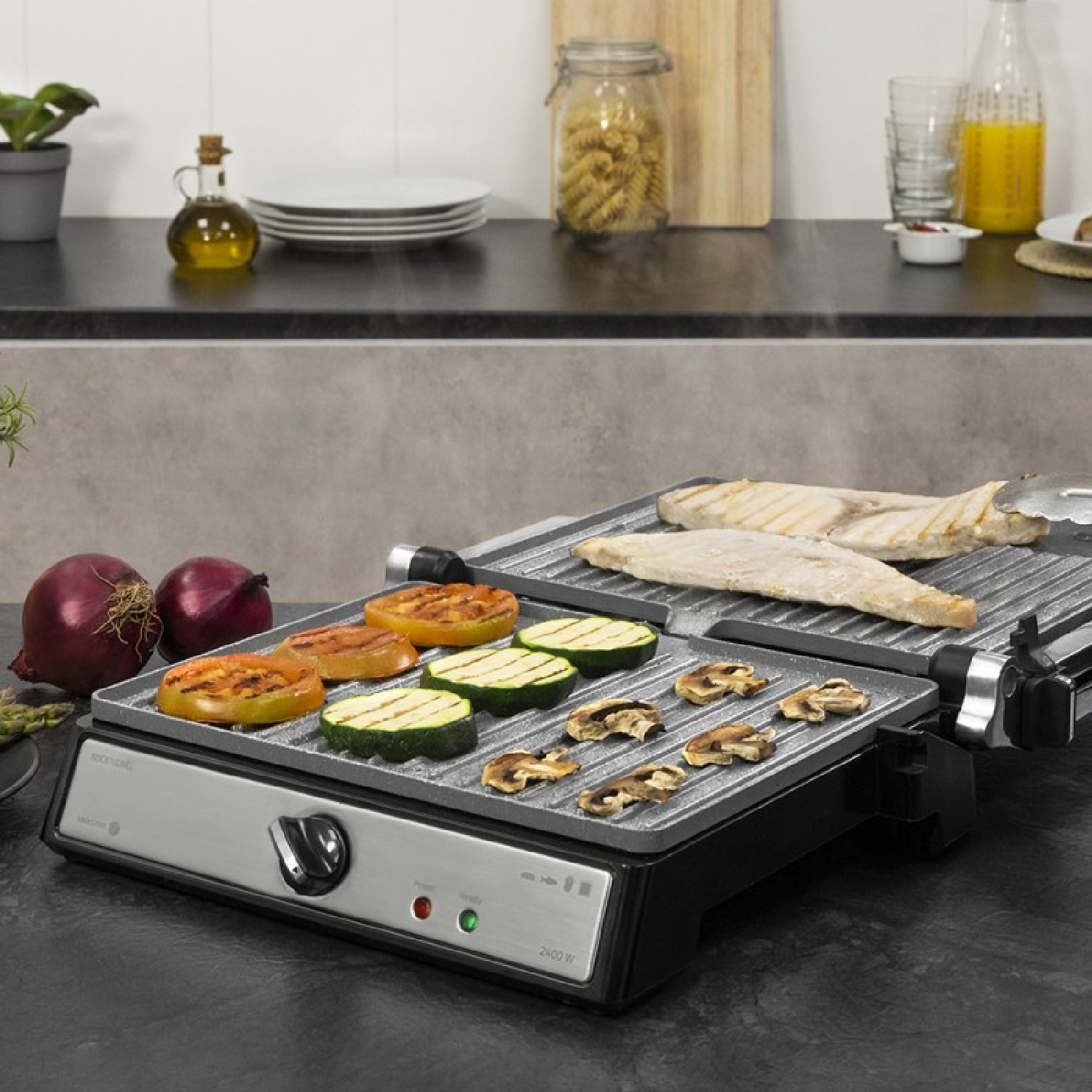 Cecotec Parrilla eléctrica Parrilla Eléctrica Rock'Ngrill Multi 2400 Ultrarapid