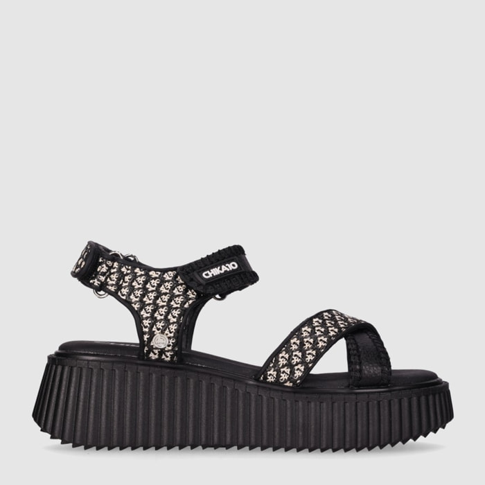 Sandalias - Negro - Tacón: 5 cm