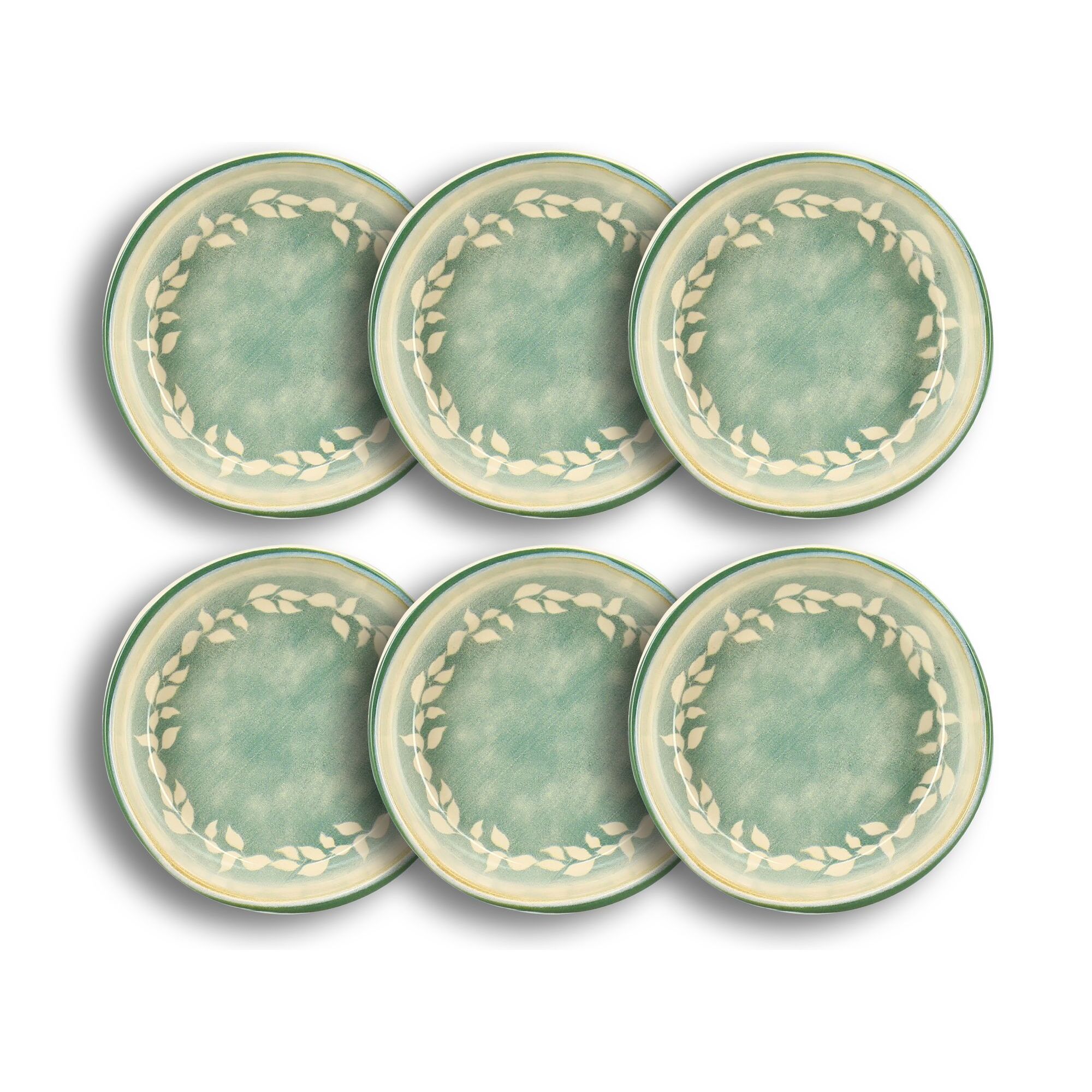 Lot de 6 coupelles en faïence verte 20cm CAPRIA