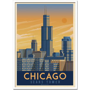 Affiche - Chicago - Olahoop Travel Posters