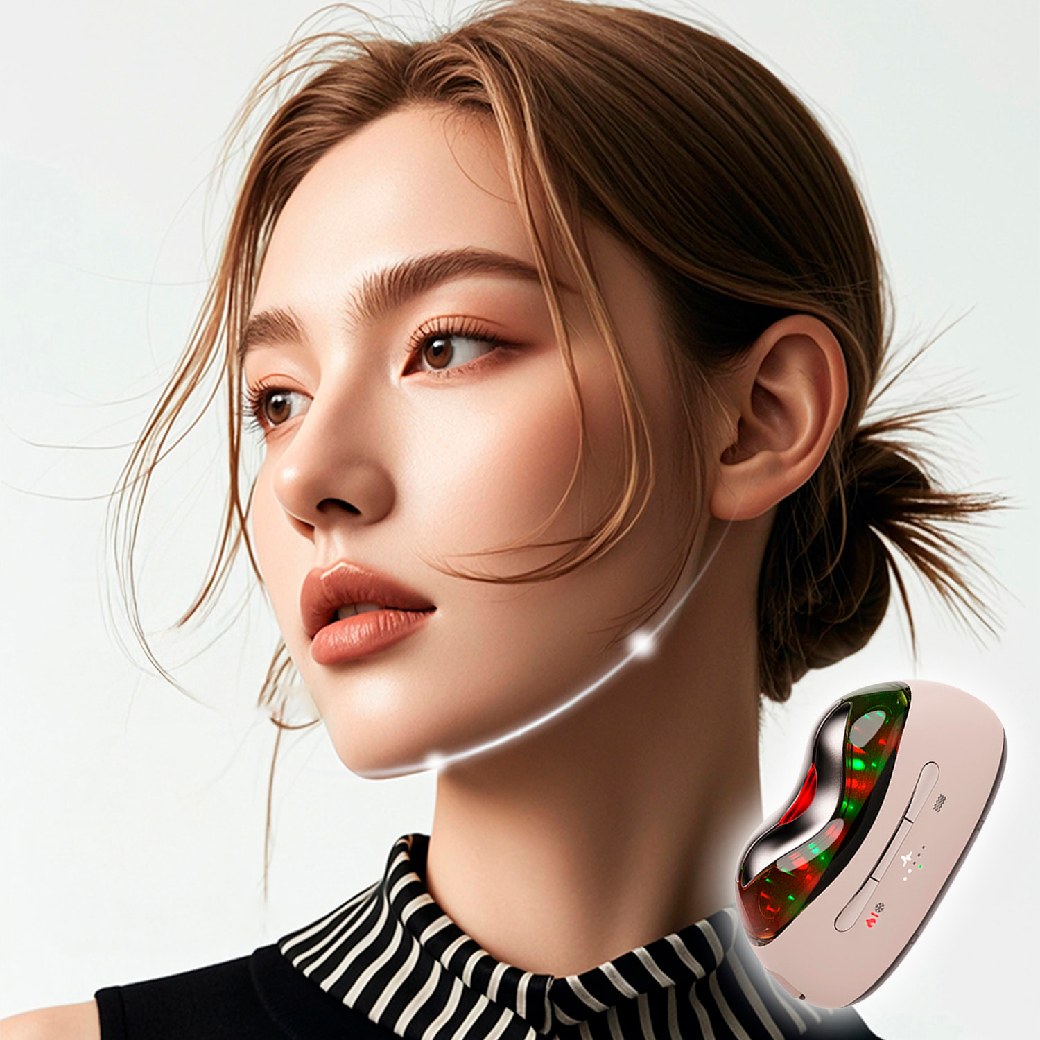 Dispositivo antiedad con 6 modos: calor, frío, LED, láser, EMS y vibración.