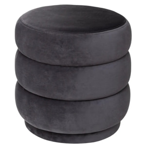 Pouf "Sinan" velours gris