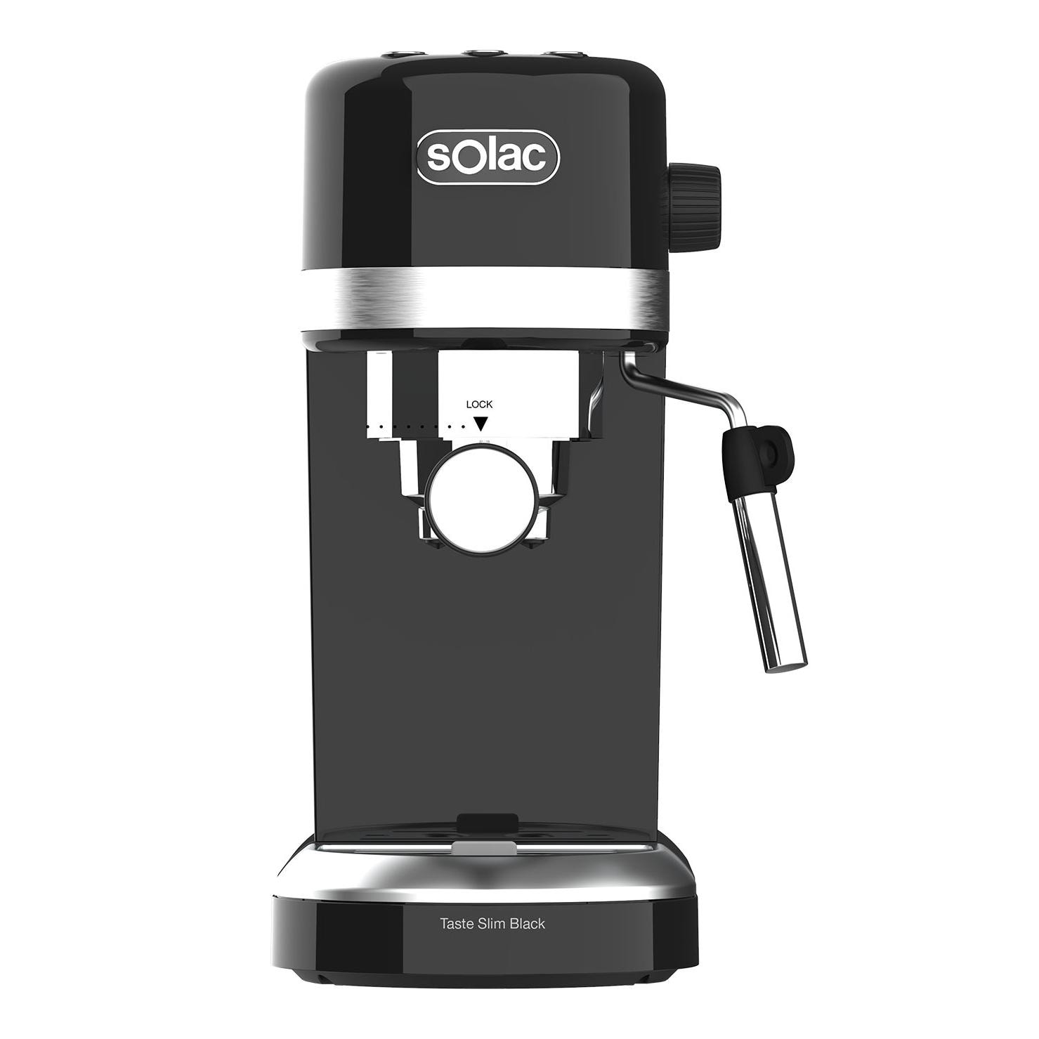 Solac - Cafetera Espresso Taste Slim Black 1350 W