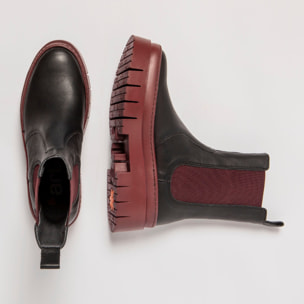 Botines 1954 NAPPA BLACK-BURDEOS/AMBERES color Black-burdeos