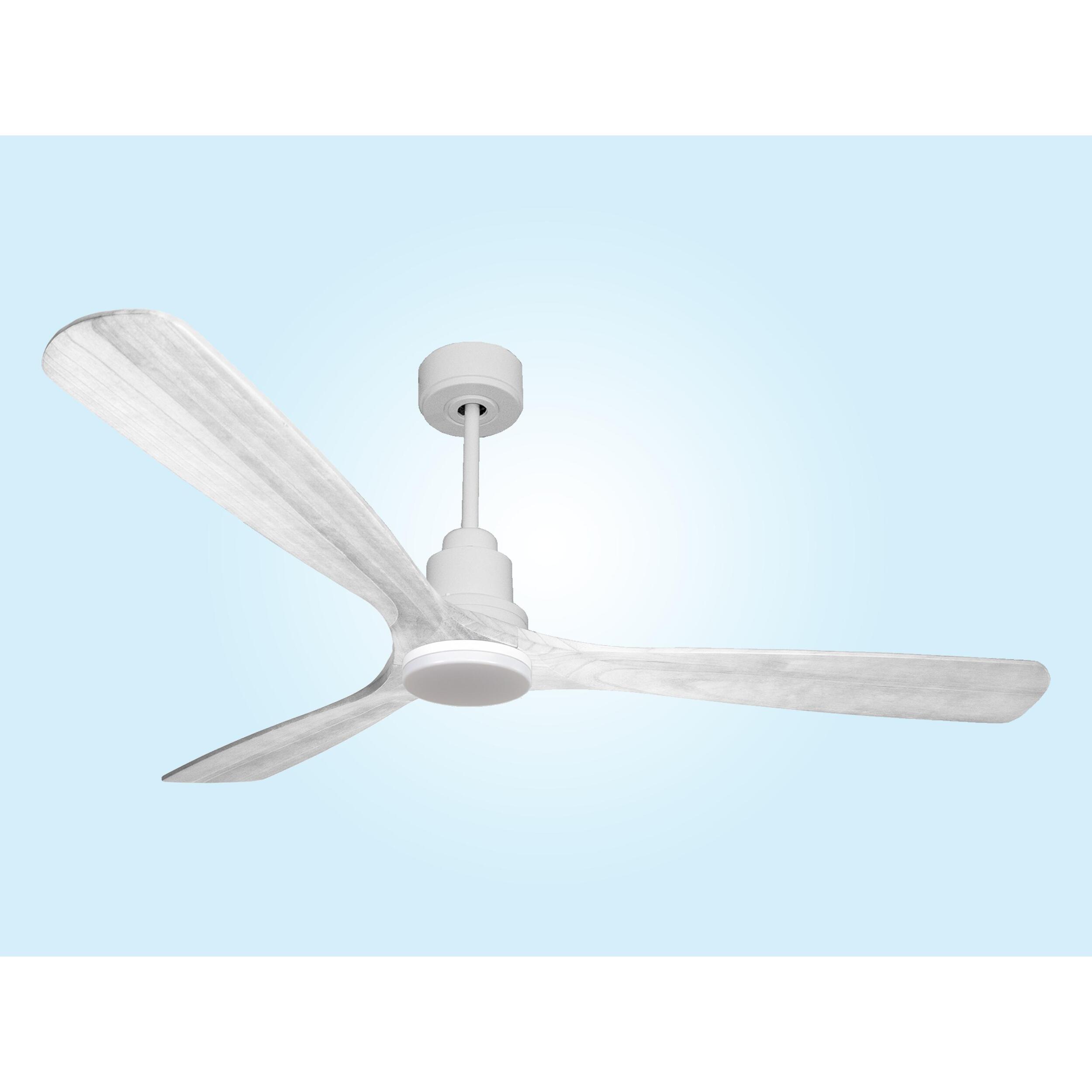 Ventilador de techo Modo Invierno/Verano Termostato Dimable Wifi Motor DC Techos Inclinados Mando a Distancia Luz tres tonos Hypersilence Memoria Vendible Shopify (AUTOMATICO) MadeiraD166C04LED64472 PURLINE