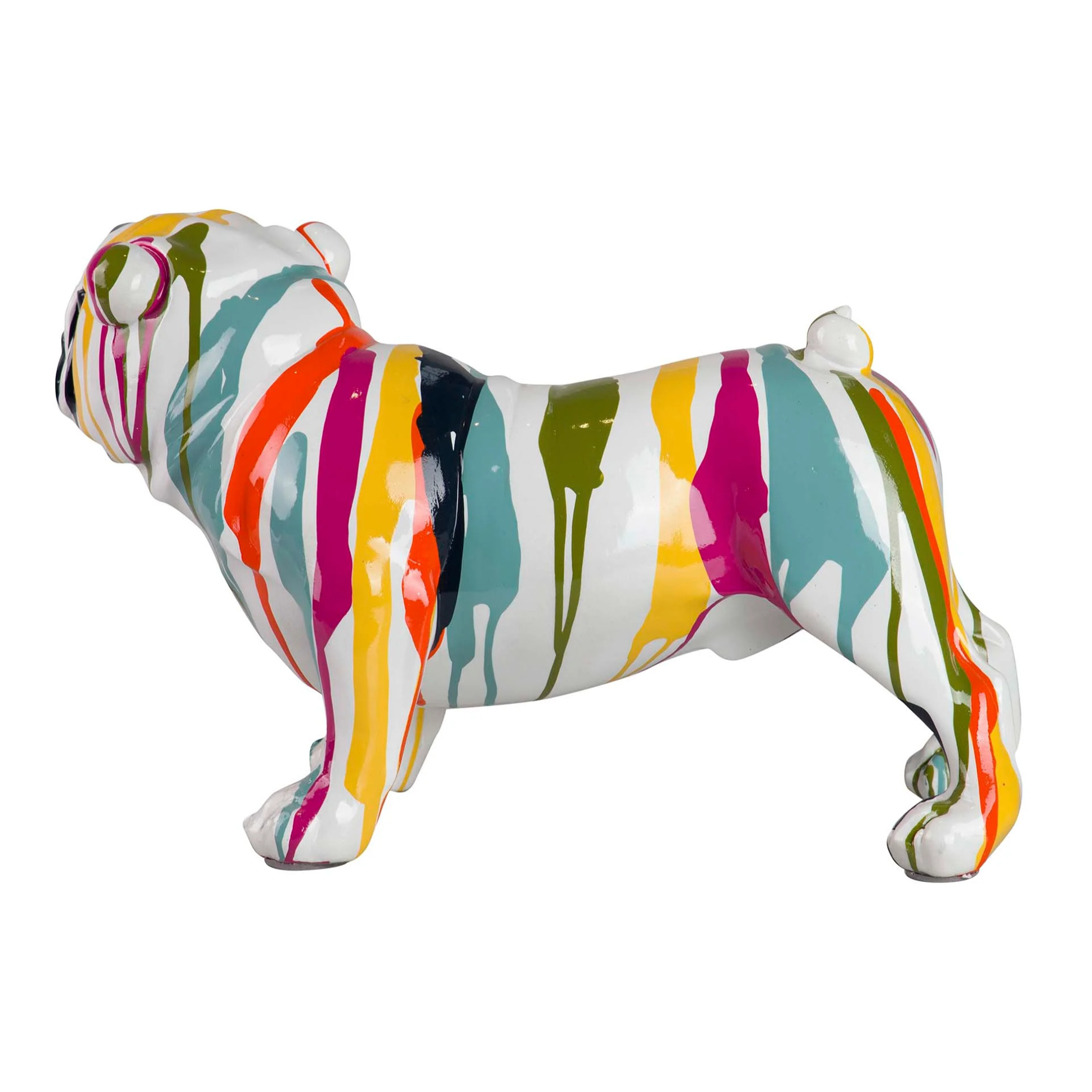 Figura Perro Bulldog Frances Resina 39x18x23 Cm