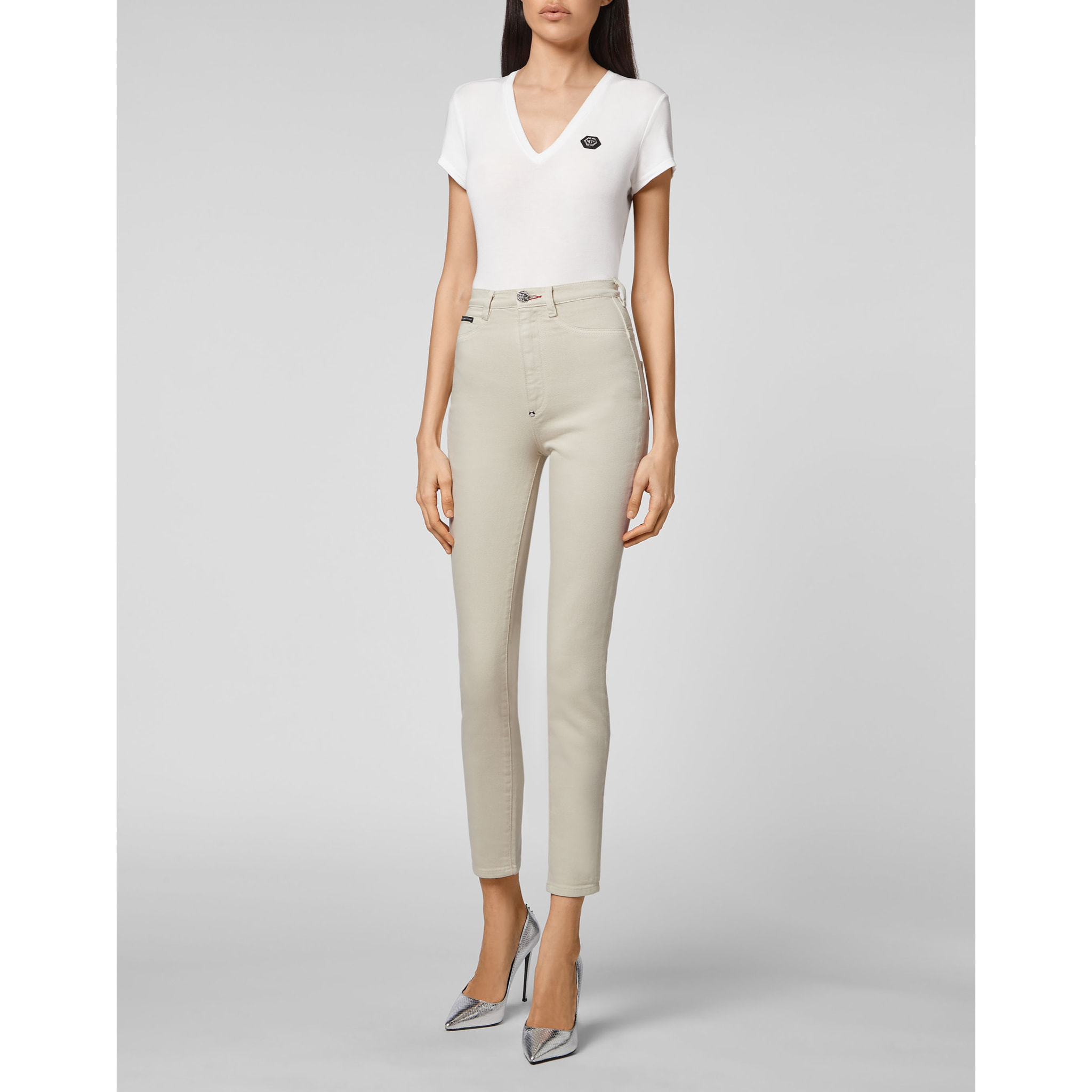 PHILIPP PLEIN Jegging de cintura alta ICONIC PLEIN