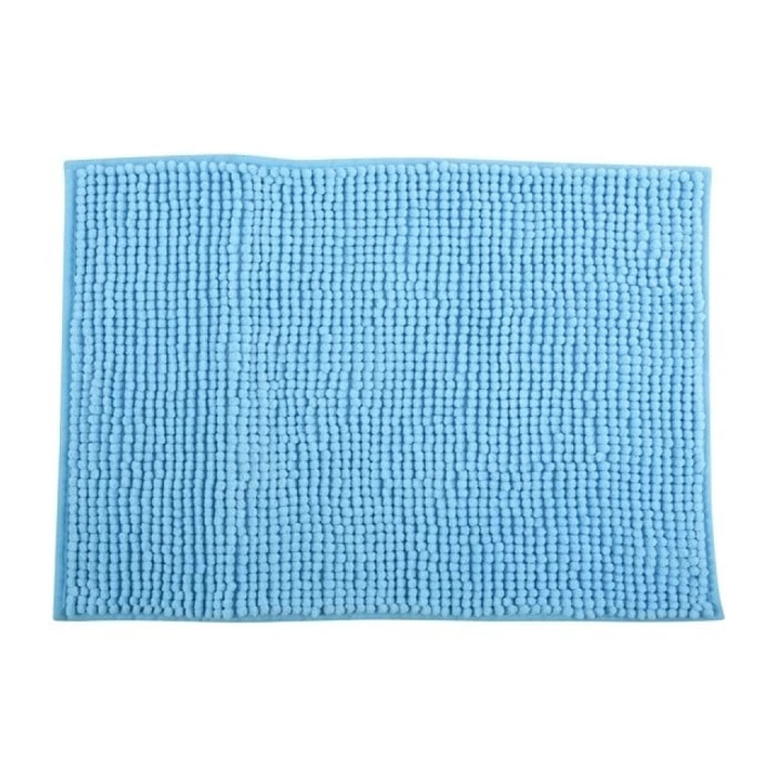Tapis de bain Microfibre CHENILLE Bleu Ciel MSV