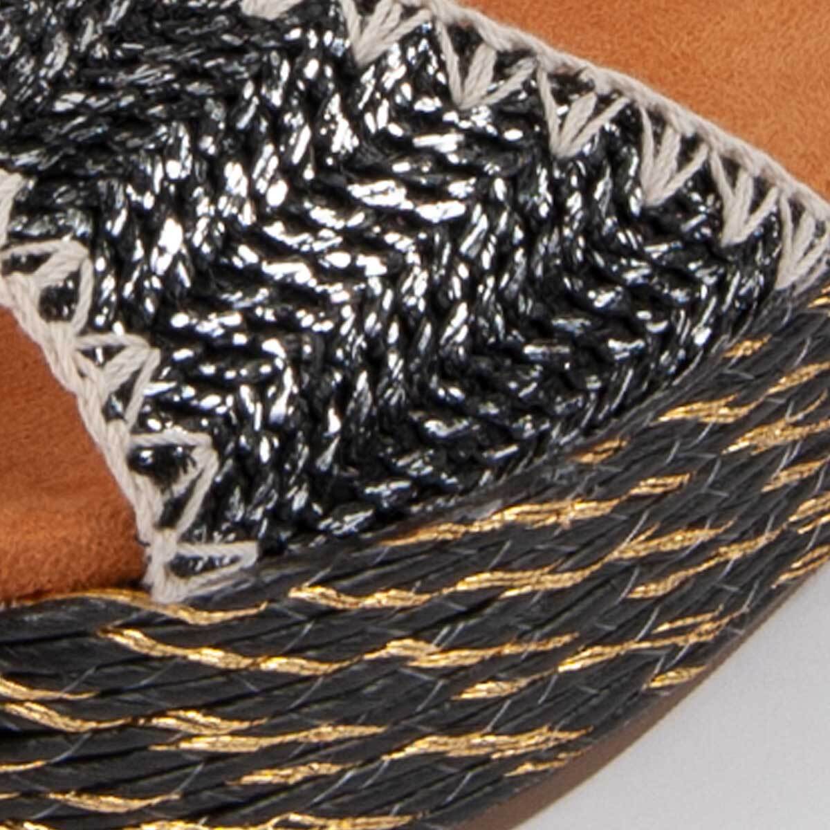 Sandalia De Plataforma - Negro - Altura: 5 Cm