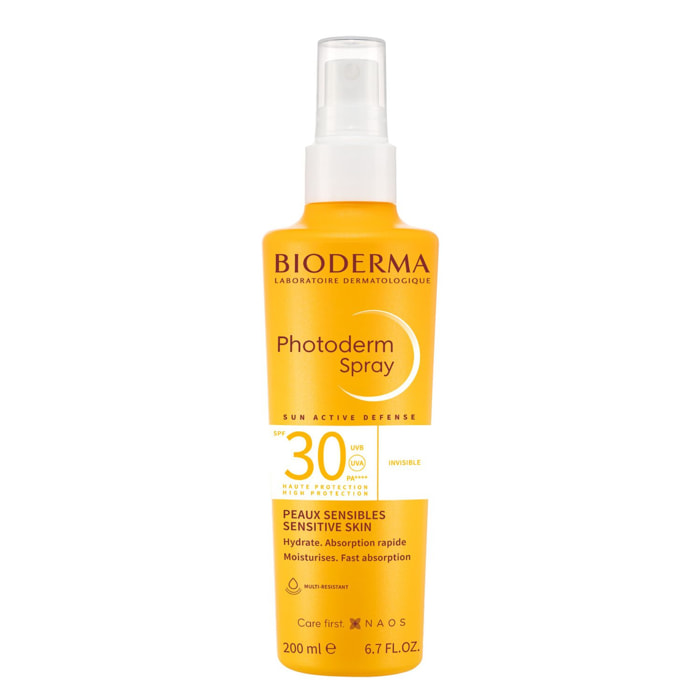 Photoderm - Spray Solaire Hydratant Invisible - Peaux Sensibles - SPF30 200 ml