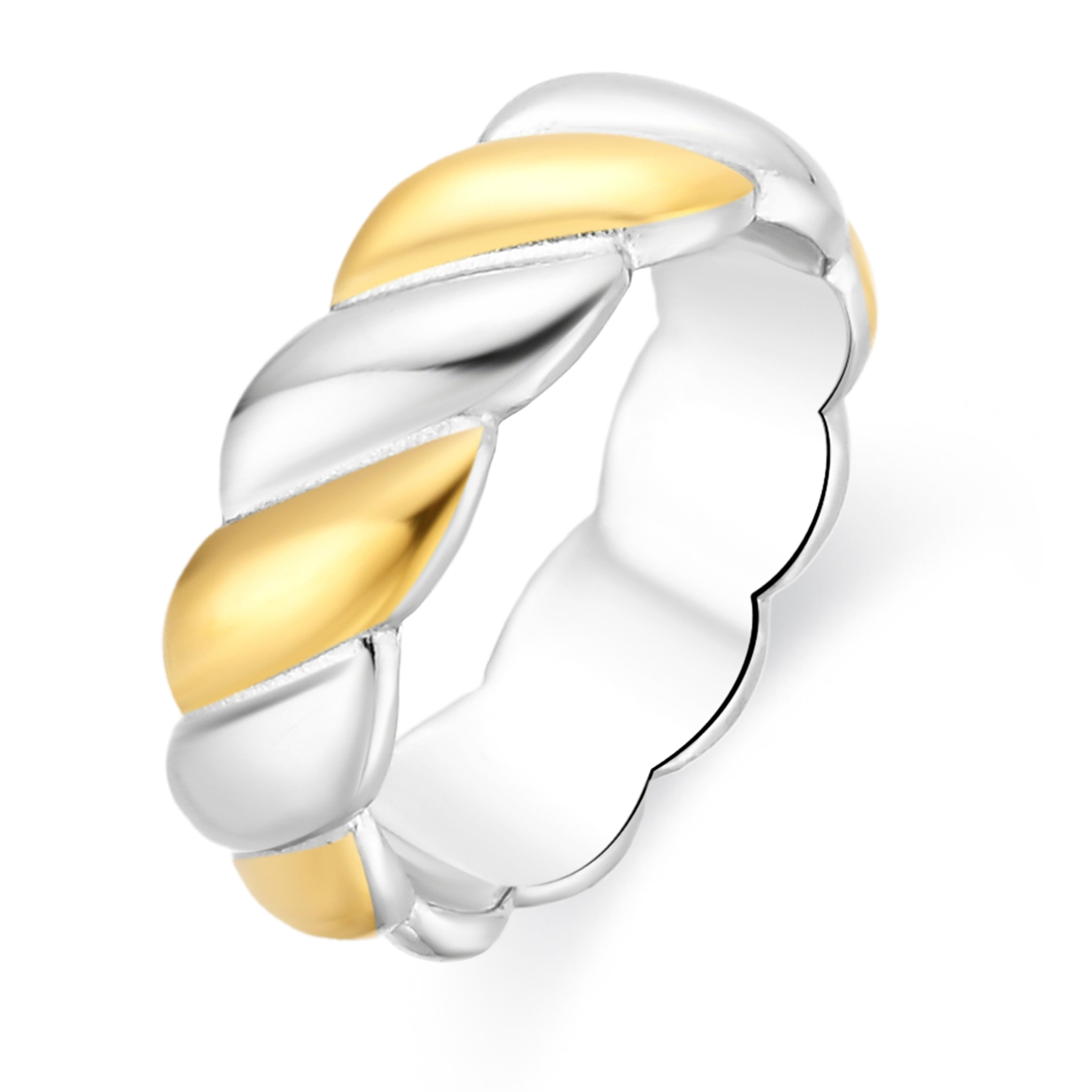 Anillo Rinis acabado oro 18k y plata