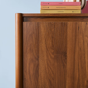 Buffet décor bois 2 portes 80cm HARMONY