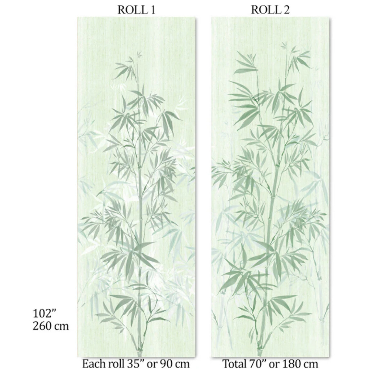 Carta da Parati Foresta di Bambù in Stile Acquerello Giapponese