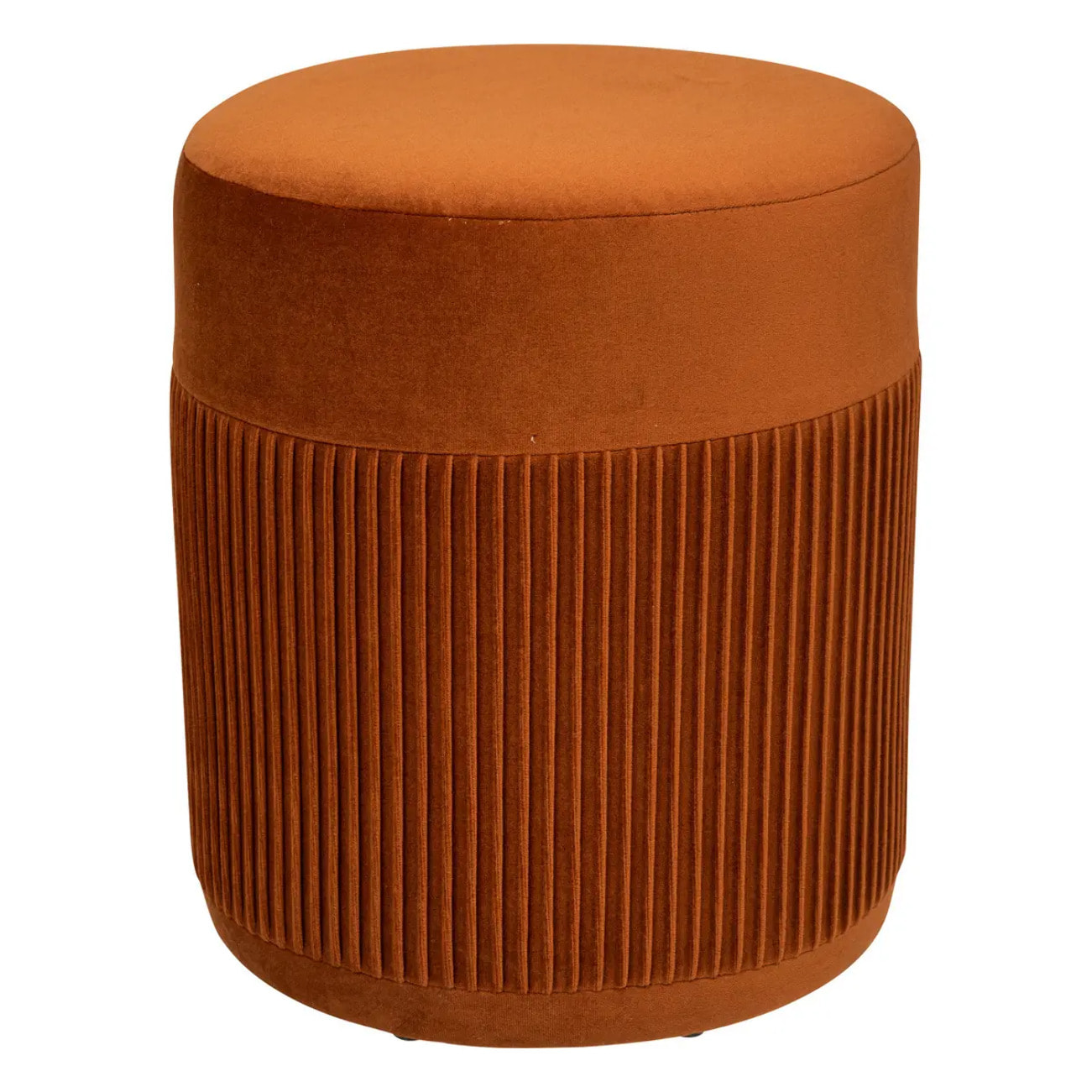 Pouf "Nofy" en velours H38cm ambre