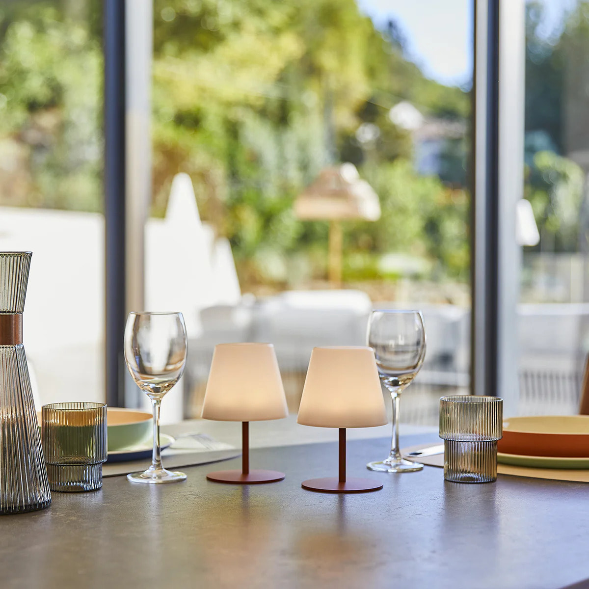 2 Lampe de table sans fil TWINS H16CM