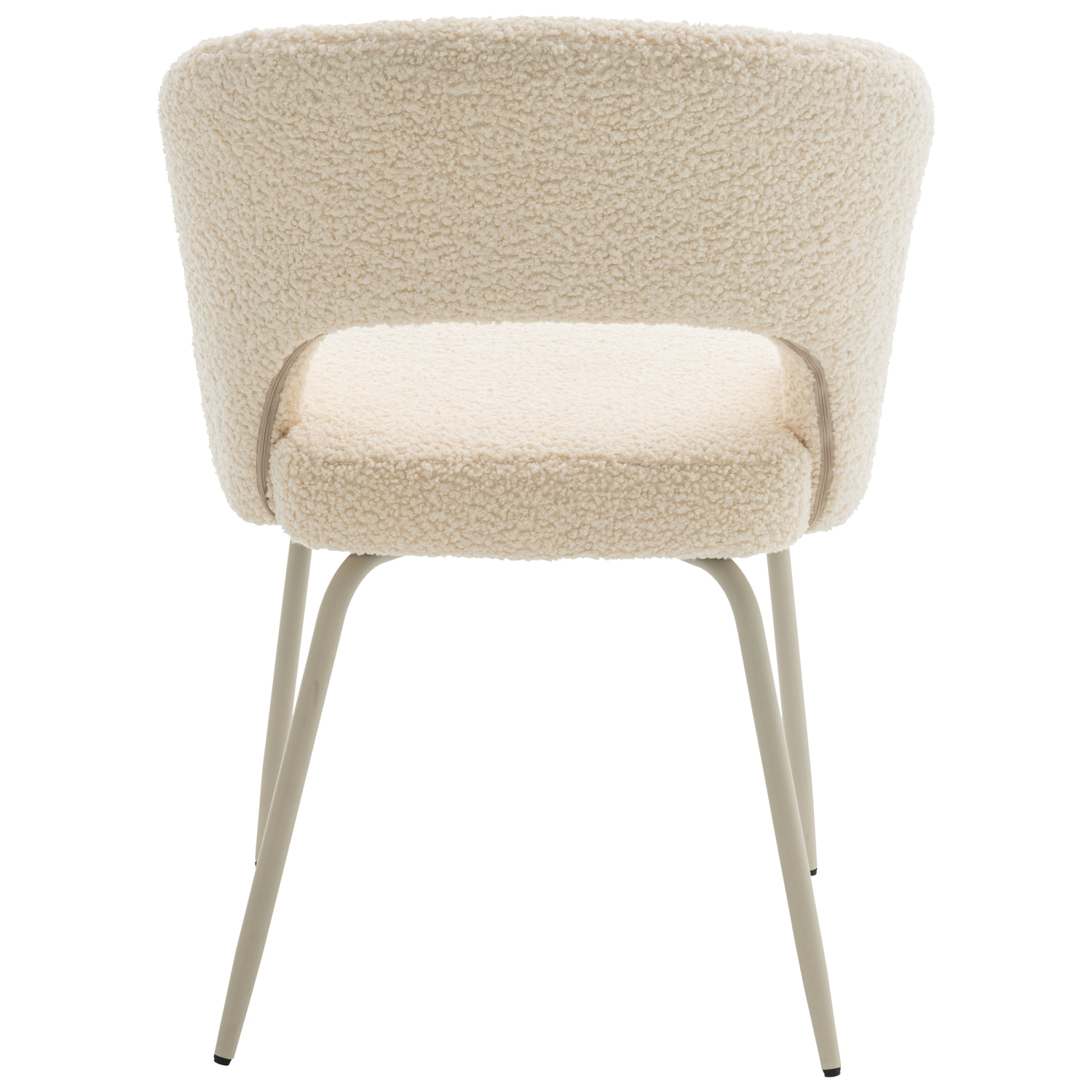 Lot de 2 chaises en tissu boucle beige FLAVIA