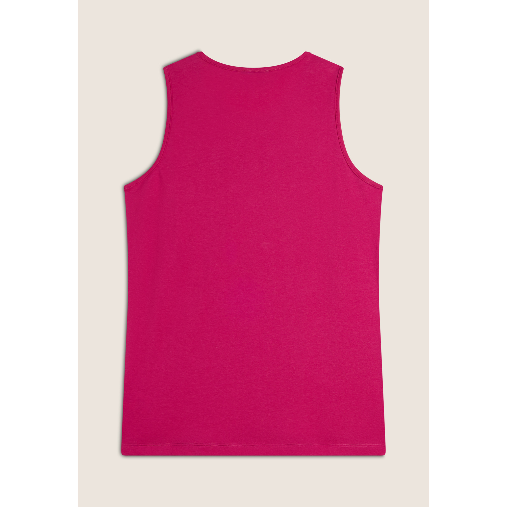 Canotta con scollo tondo e logo glitter