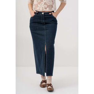 Kocca - Gonna in denim con spacco Donna