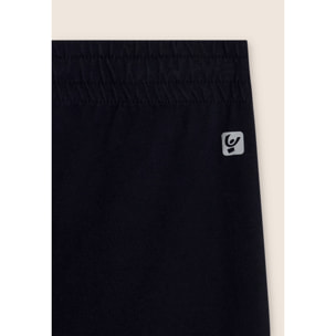 Pantaloni regular in felpa tinto enzimaticamente con fondo elastico