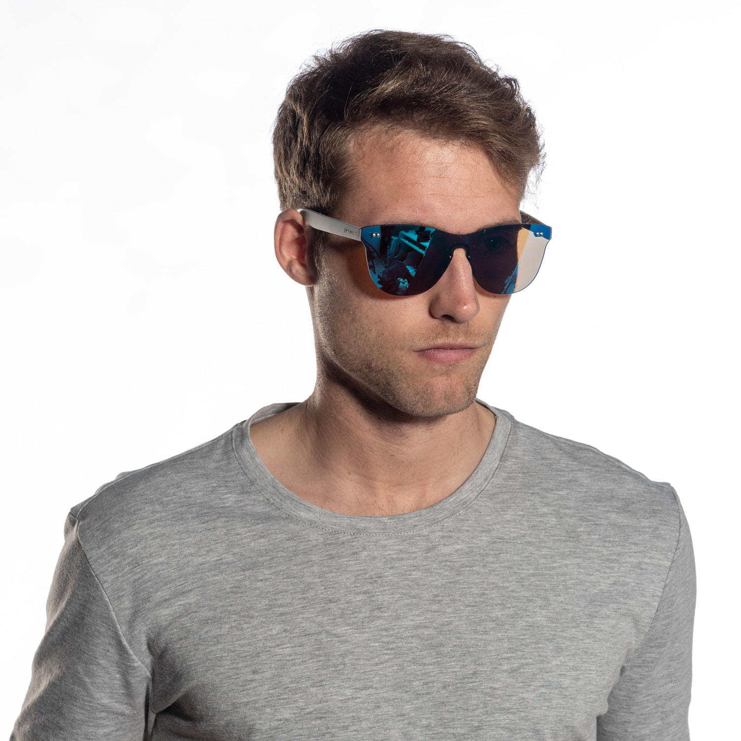 Gafas de sol OCEAN FLORENCIA - Marrón transparente por fuera con espejo rosa por dentro y patillas doradas