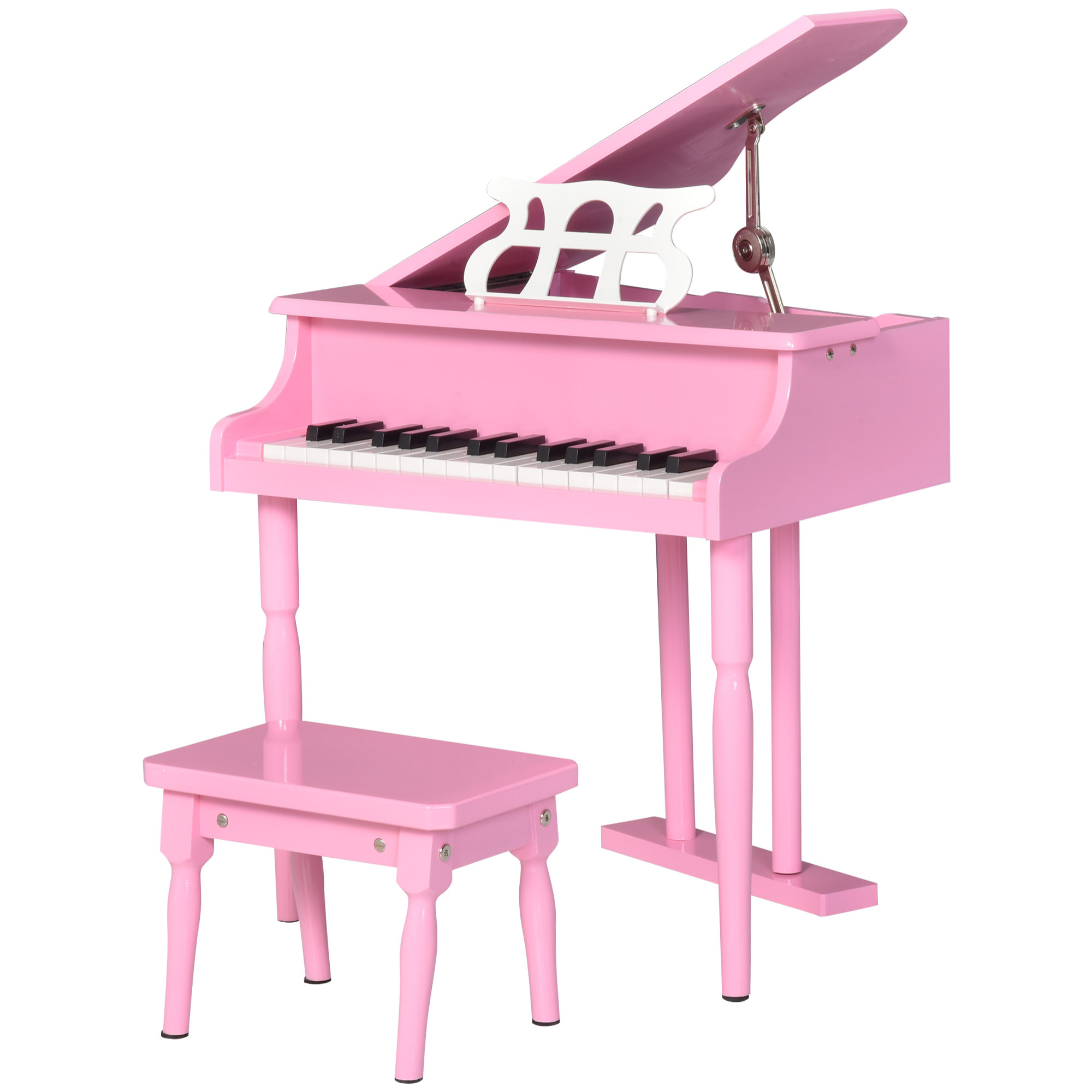 Piano à queue électronique 37 touches multifonctions avec micro haut parleur rose