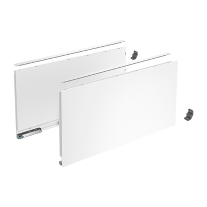 Profilé latéral de tiroir AvanTech YOU, hauteur 251 mm x NL 350 mm, Blanc, gauche et droite - HETTICH - 9353410