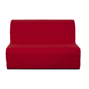 Banquette convertible Melissa, matelas Simmons, 140 x 190 cm, rouge