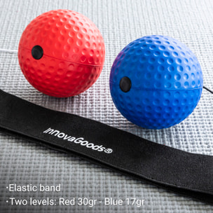 Pack Set de Pelotas de Entrenamiento y Reflejos y Máquina de Boxeo Musical Recargable InnovaGoods