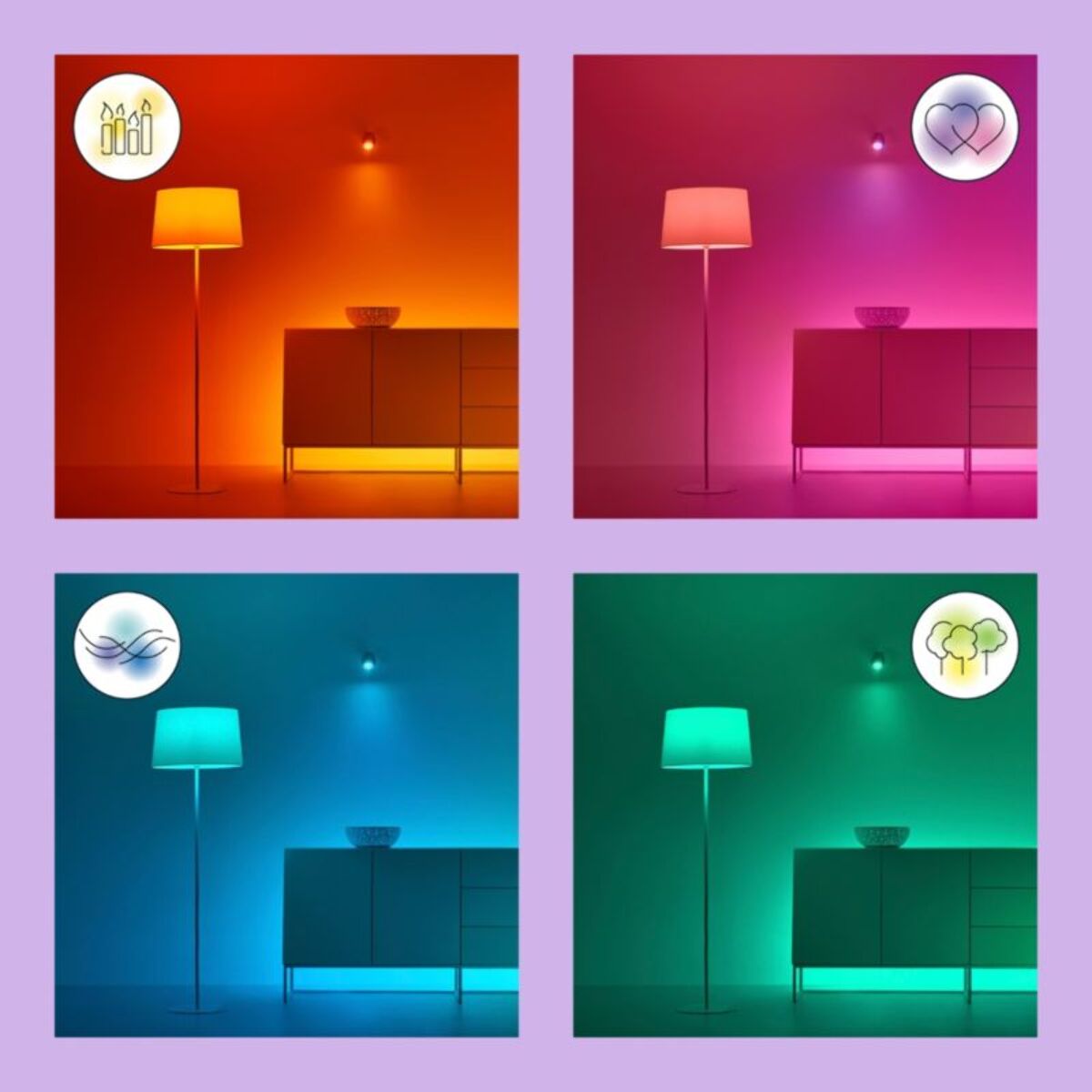 Ampoule LED connectée WIZ E27 couleur 60W