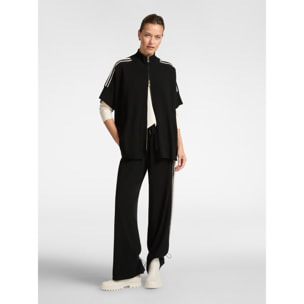 Elena Mirò - Pantalones de punto de pierna ancha - Negro