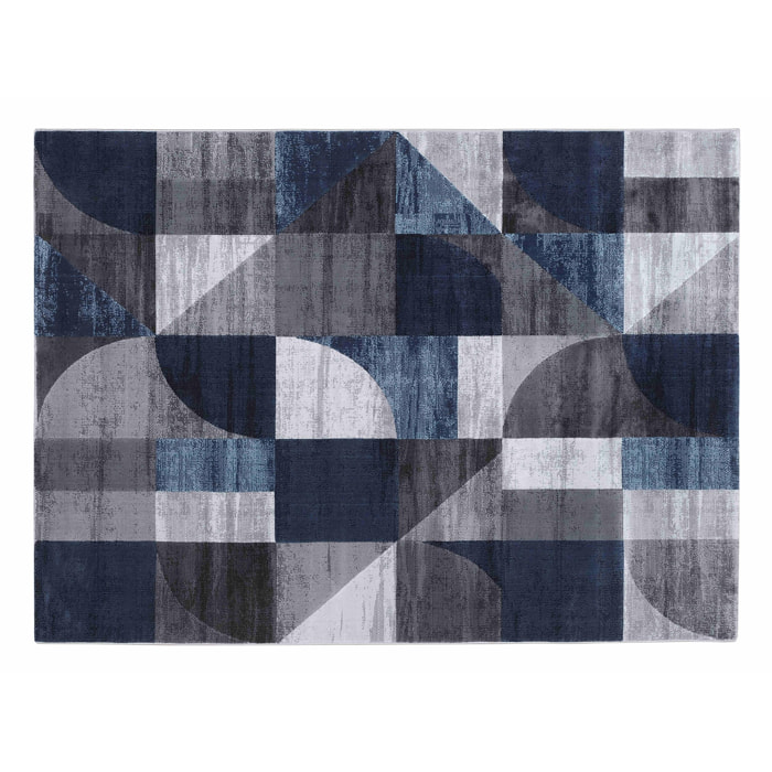 Tappeto Deco Carpet blu geometrico