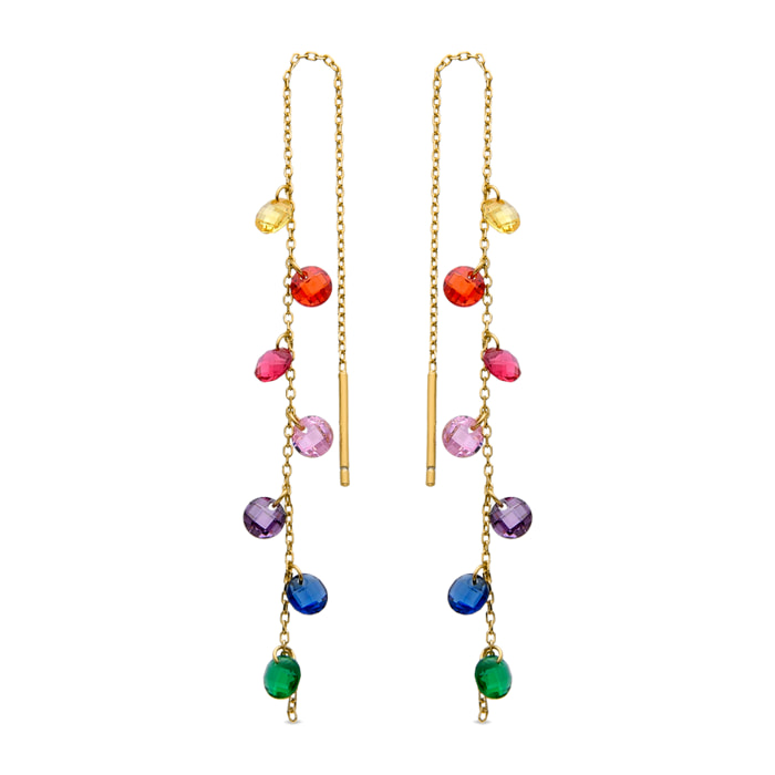 Pendientes Melne acabado oro amarillo 18k