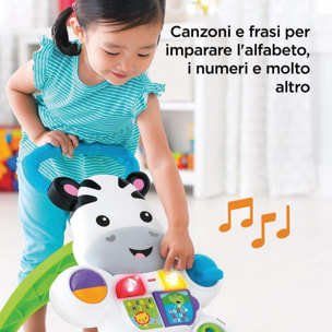 Fisher-Price Zebra Primi Passi Spingibile Giocattolo Elettronico Educativo unisex Fisher-Price