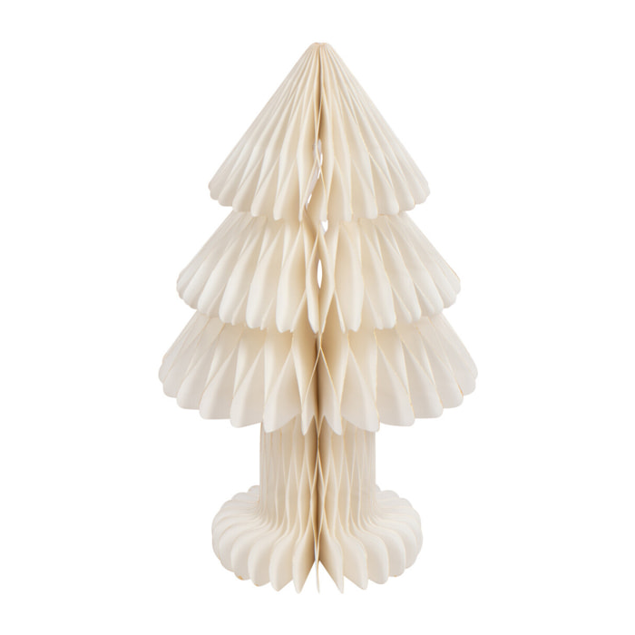 J-Line décoration Sapin De Noël Pliable - papier - blanc - medium