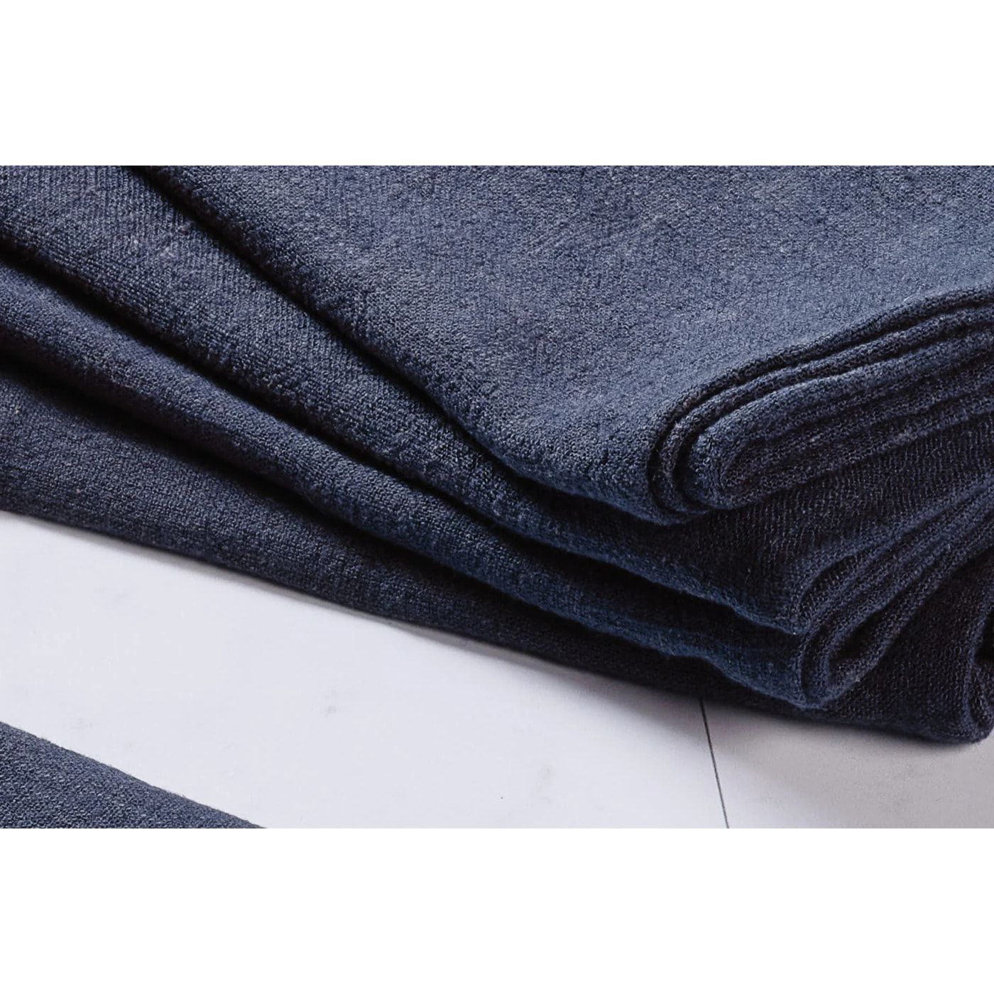 Serviette de table - 6 pièces - Lin et coton bleu nuit