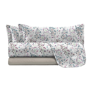 COMPLETO LETTO FANTASY, 100% Microfibra - FLOR