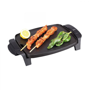 Plancha de cocina eléctrica JATA GR205 de 28 x 22 cm. Antiadherente. Fabricada en España