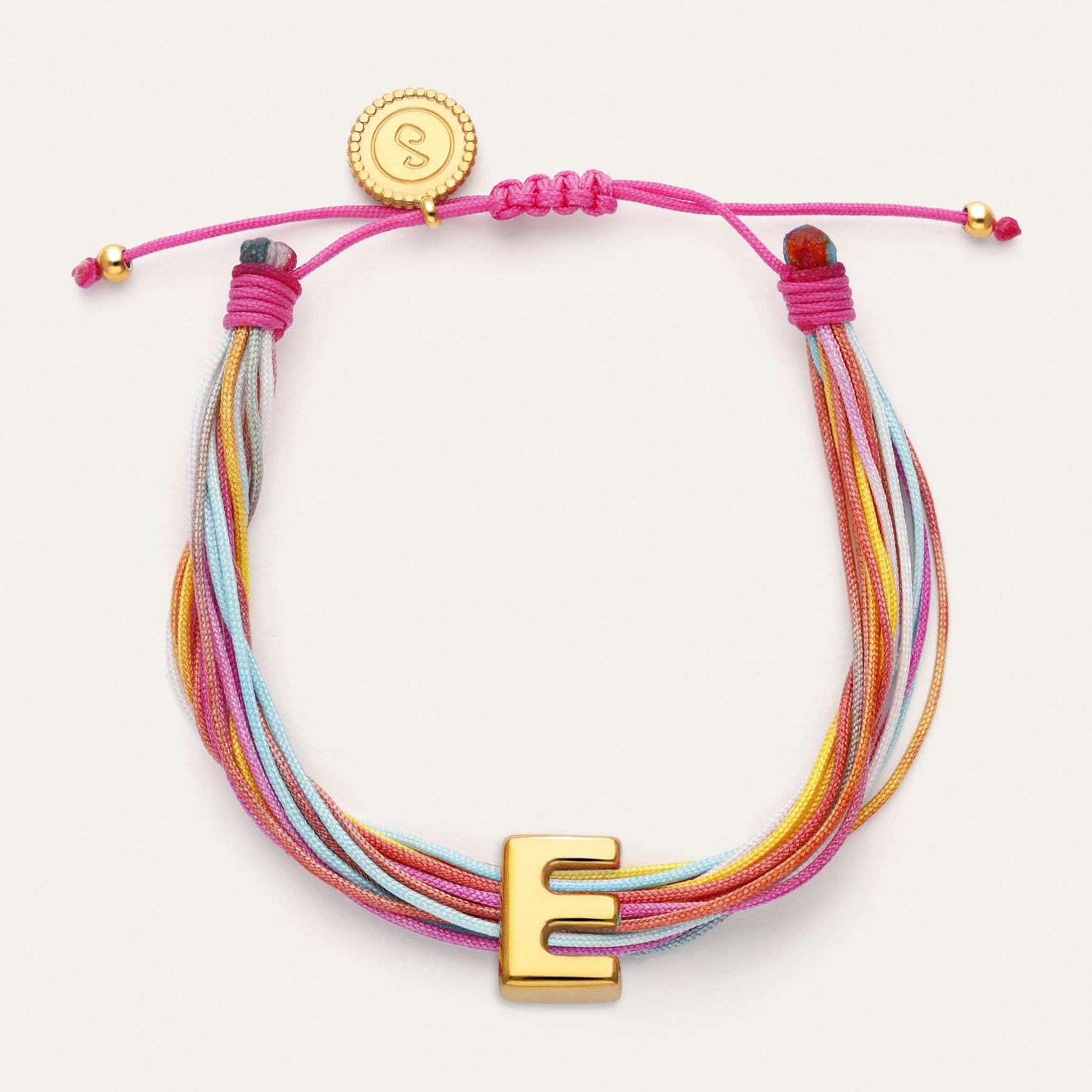 Pulsera Personalizada Color Rainbow Acero Baño Oro