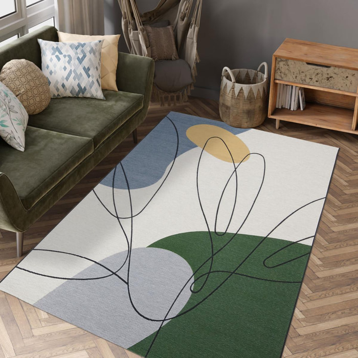 Tapis extérieur tissé kilim rectangle VECO